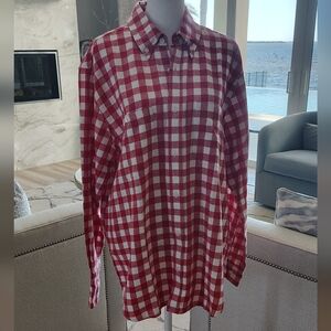 Classic Red and White Checkered Gingham Shirt